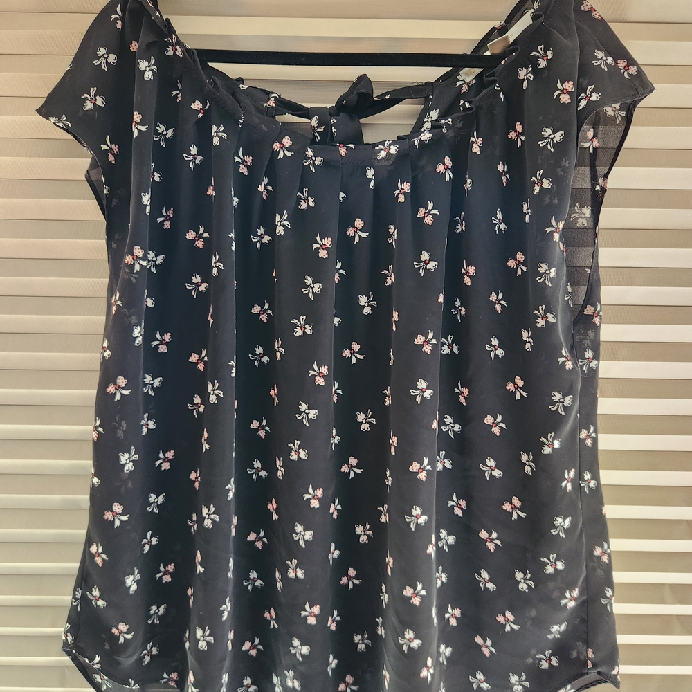 Floral Black Women's Top